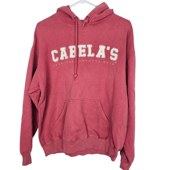 Cabela's Hoodie Pullover Hoodie Men M Pink Pullover Sweatshirt Hoodie Men - Picture 1 of 8